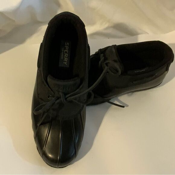 Sperry Women's Duck Boot Booties Saltwater 1-Eye Black STS85897 size 6 - Picture 3 of 11